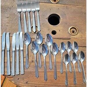 Vtg Stainless USA Mixed Lot 22 pieces lot vintage flatware variety spoons knives